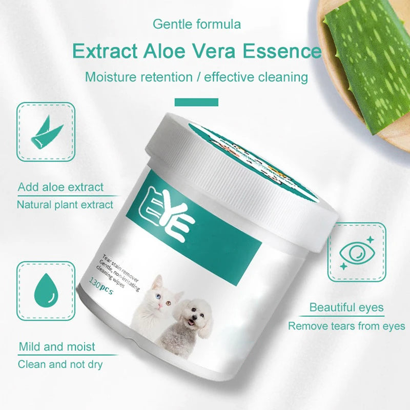 Universal Pet Eye Tearmark Wet Wipes - My Pet Shop