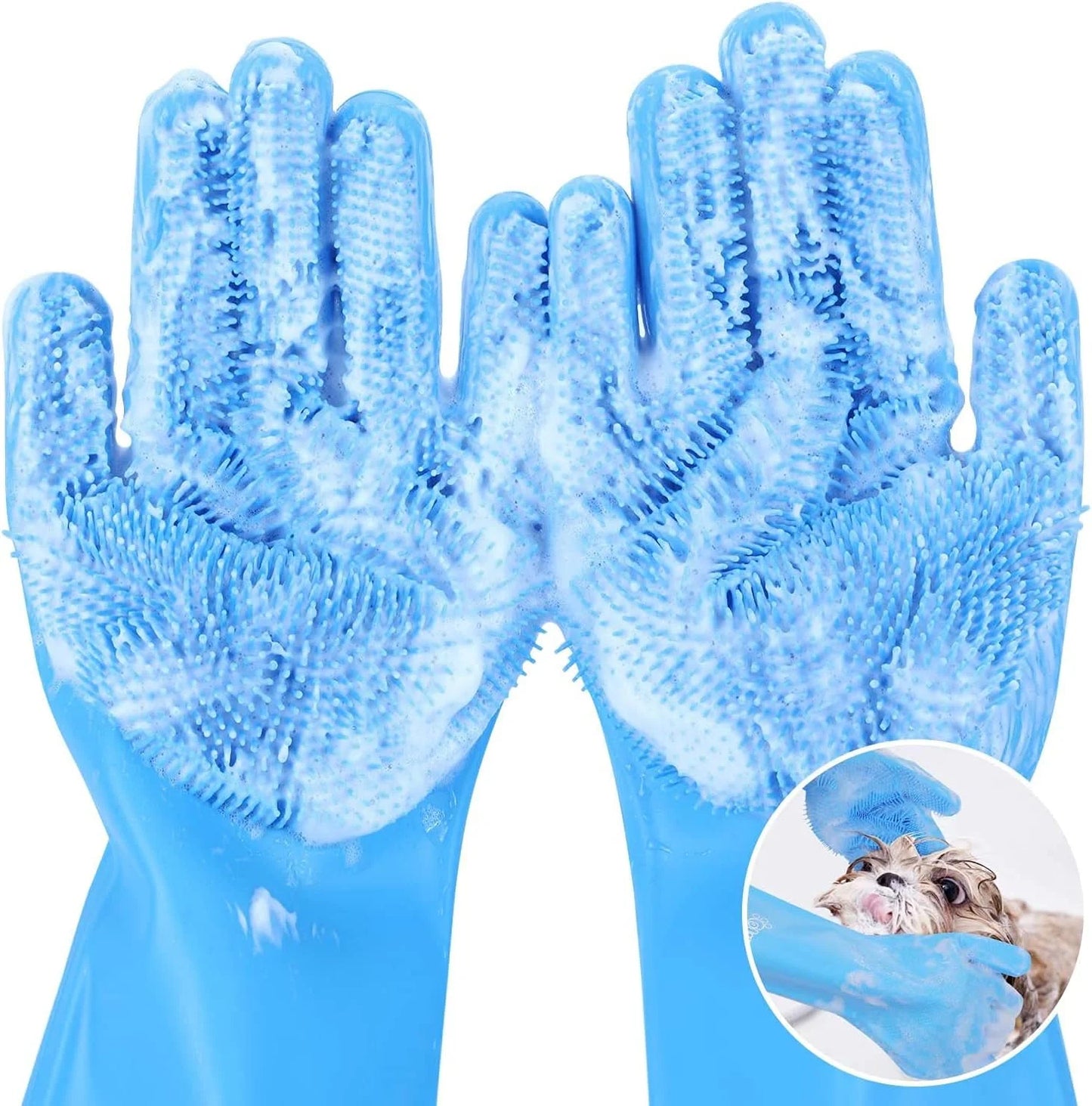Soft Silicone Pet Scrubber Glove - My Pet Shop