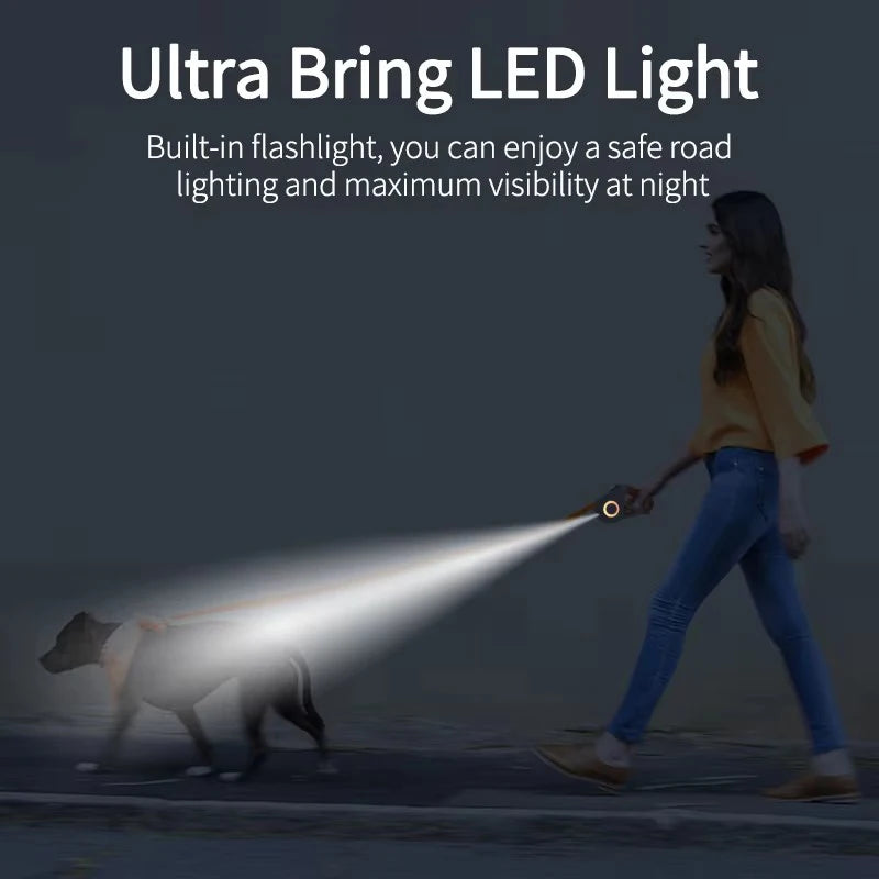 Automatic Retractable Dog Leash with Led - My Pet Shop