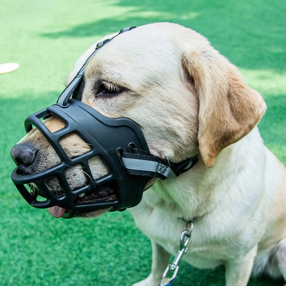 Adjustable Anti-Biting Dog Muzzle Cover With Strip - My Pet Shop