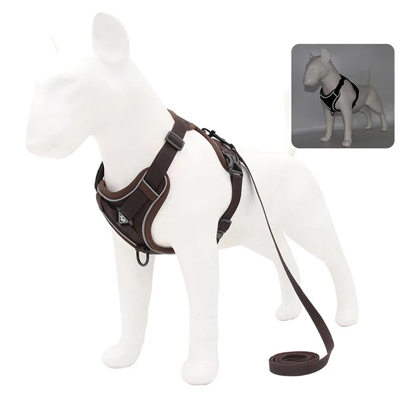 Adjustable No Pull Pet Dog Harness and Leash Set - My Pet Shop