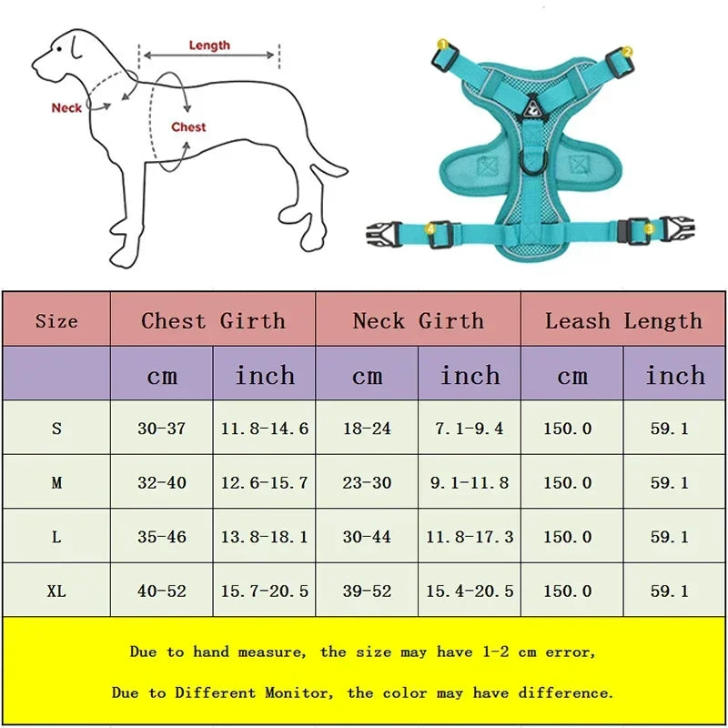 Adjustable No Pull Pet Dog Harness and Leash Set - My Pet Shop