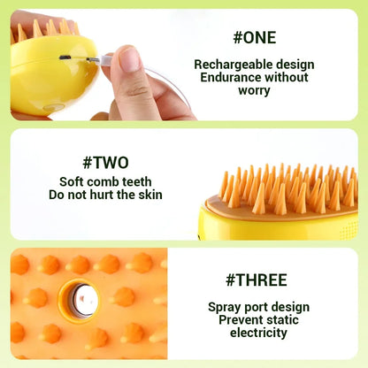 3-in-1 Pet Steam Brush