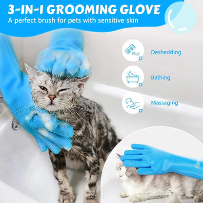 Soft Silicone Pet Scrubber Glove - My Pet Shop