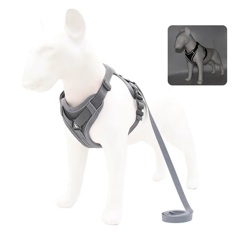 Adjustable No Pull Pet Dog Harness and Leash Set - My Pet Shop