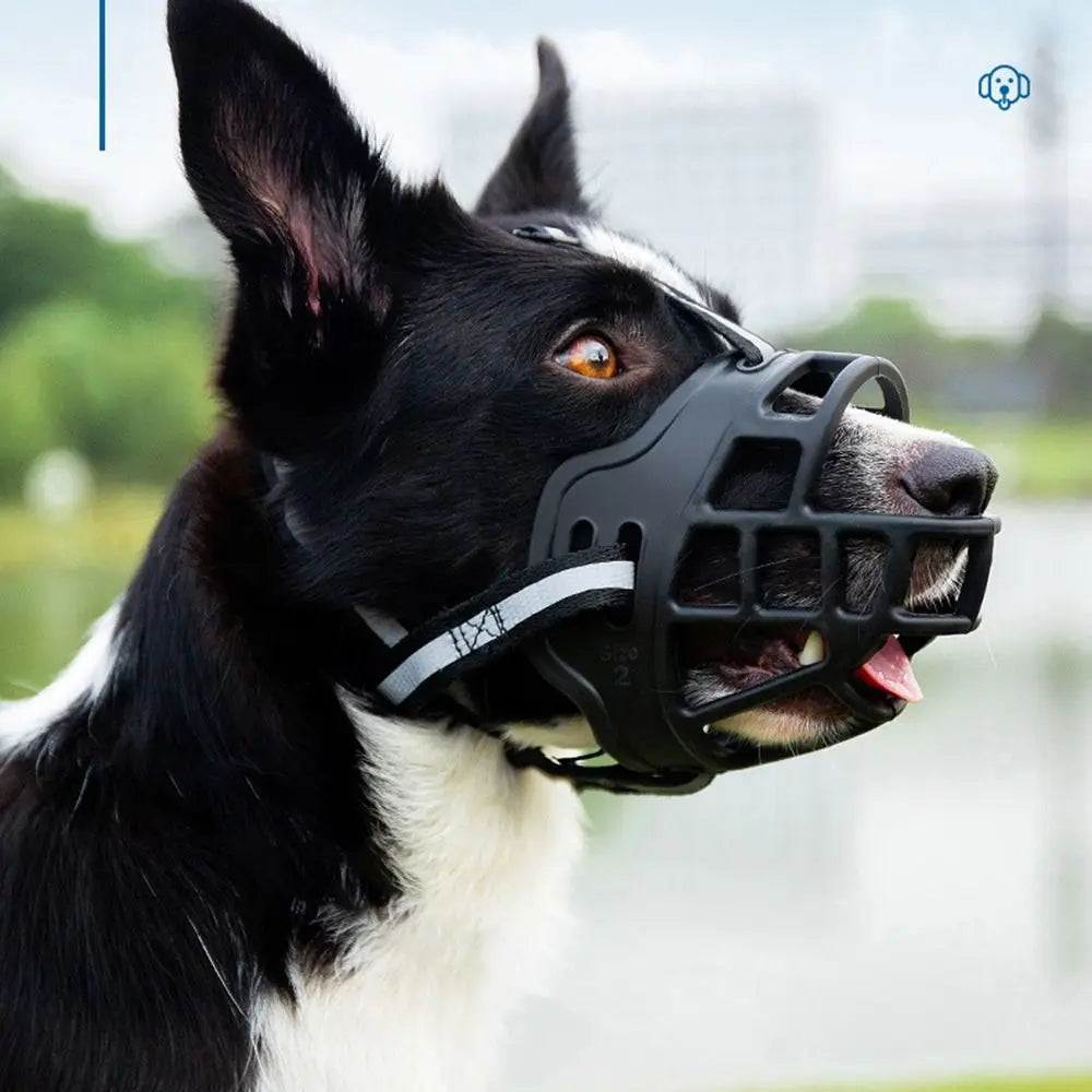 Adjustable Anti-Biting Dog Muzzle Cover With Strip - My Pet Shop