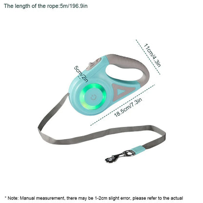 Automatic Retractable Dog Leash with Led - My Pet Shop