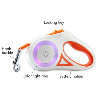 Automatic Retractable Dog Leash with Led - My Pet Shop