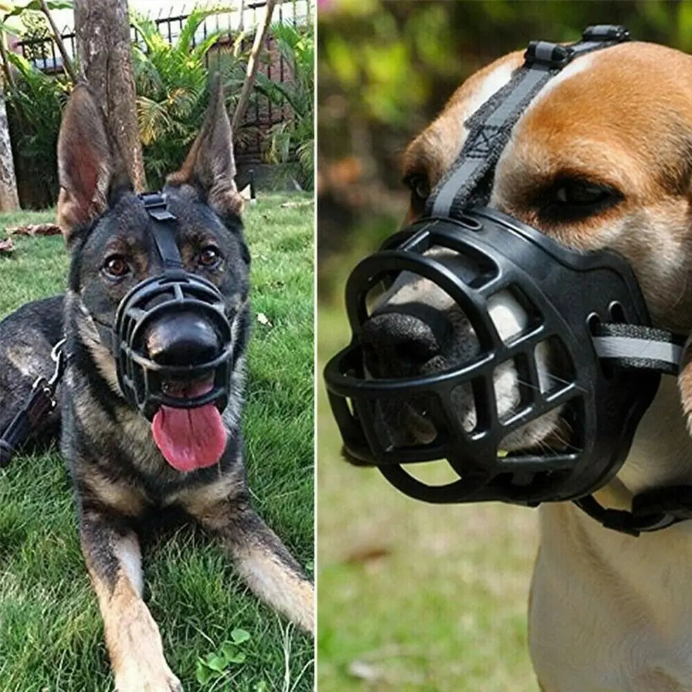 Adjustable Anti-Biting Dog Muzzle Cover With Strip - My Pet Shop