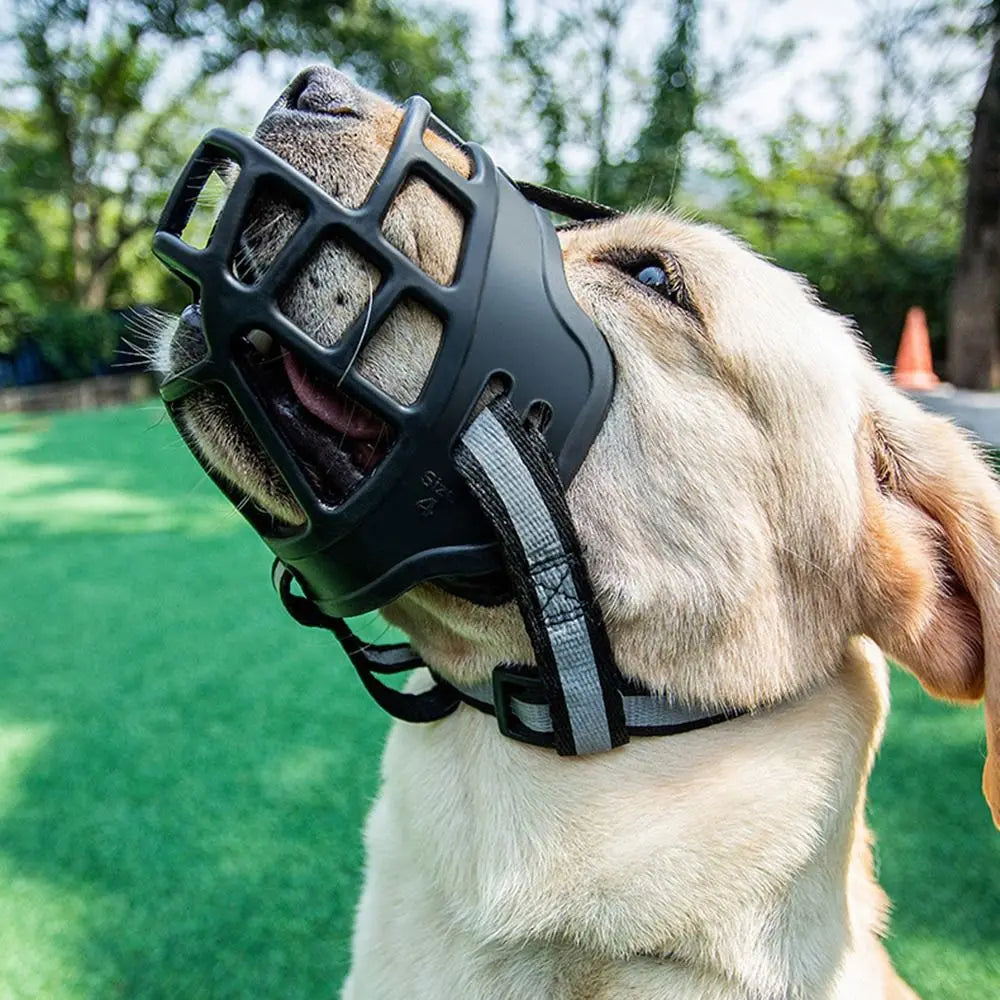 Adjustable Anti-Biting Dog Muzzle Cover With Strip - My Pet Shop
