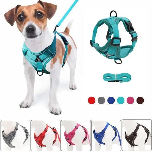 Adjustable No Pull Pet Dog Harness and Leash Set - My Pet Shop