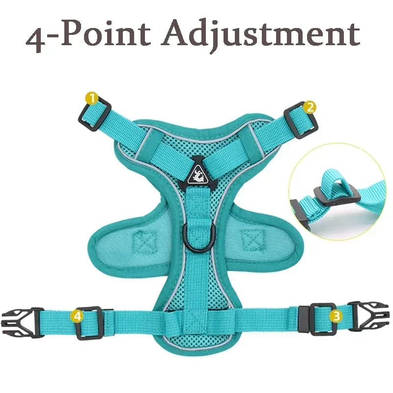 Adjustable No Pull Pet Dog Harness and Leash Set - My Pet Shop