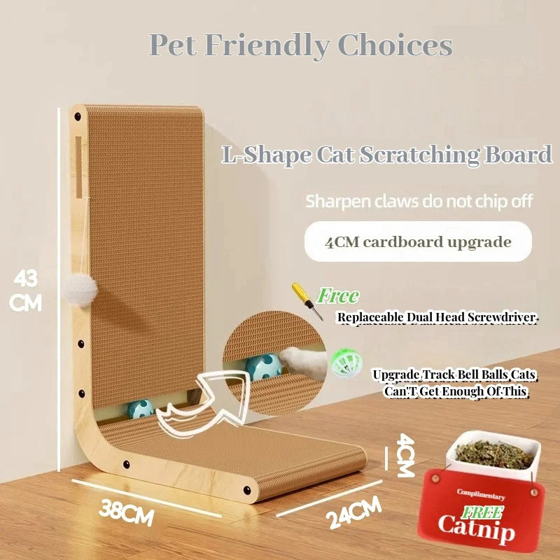 L-shaped Cat Tree Scratcher Board - My Pet Shop